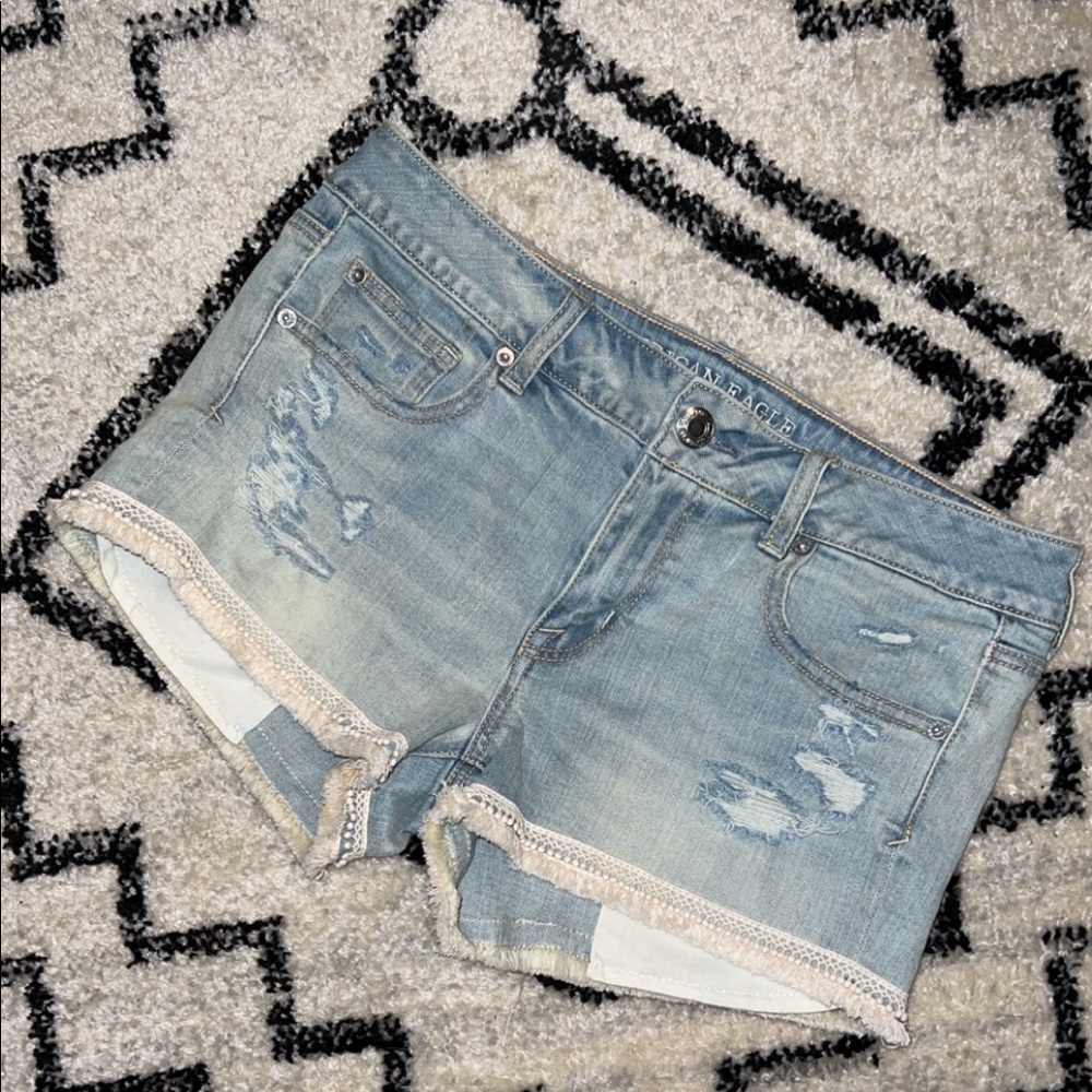 American eagle crochet trim shorts nwt